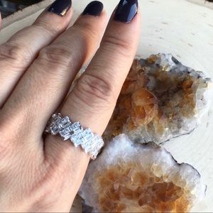 White Sapphire Engagement Ring Size 8